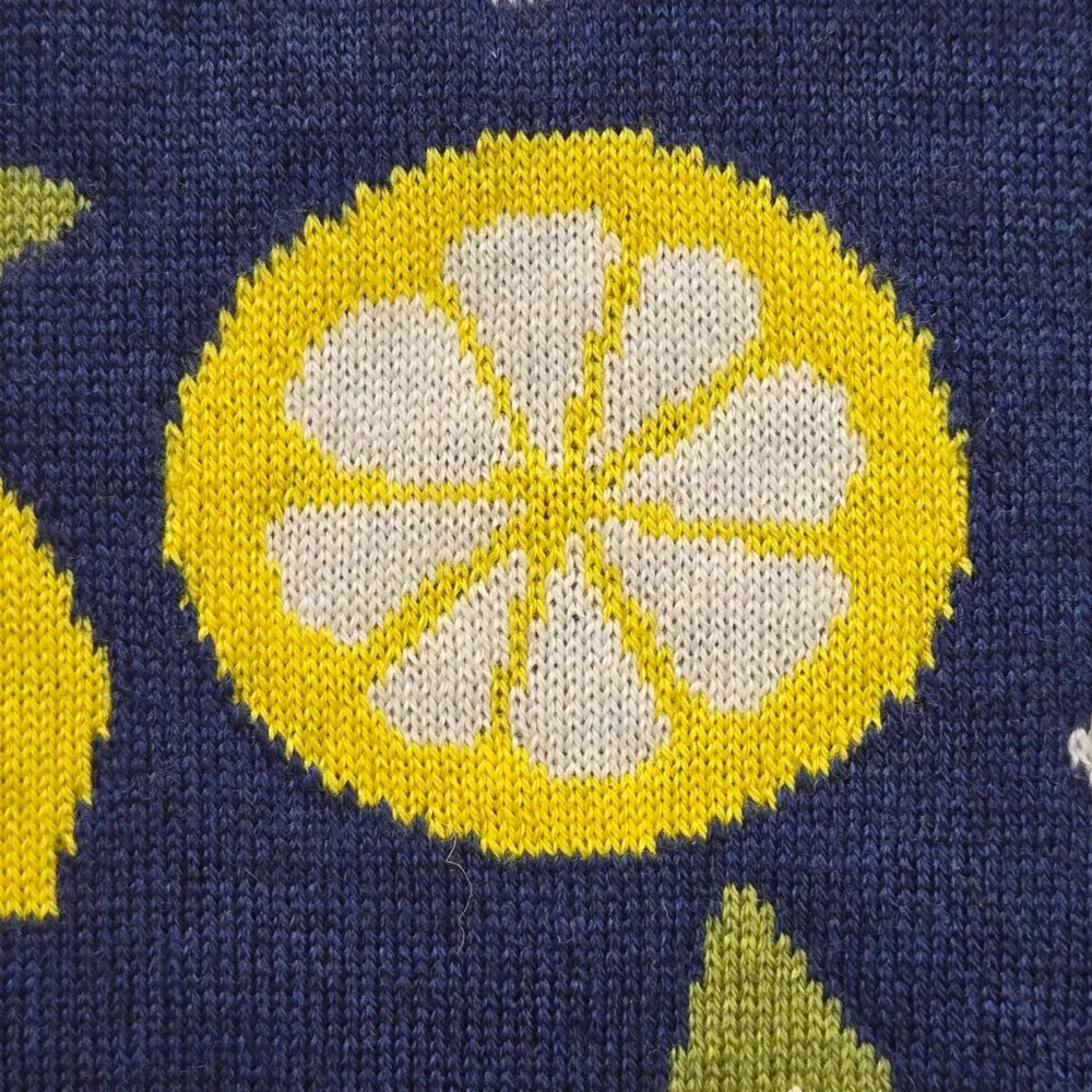 100% Merino Wool Scarf Lemons